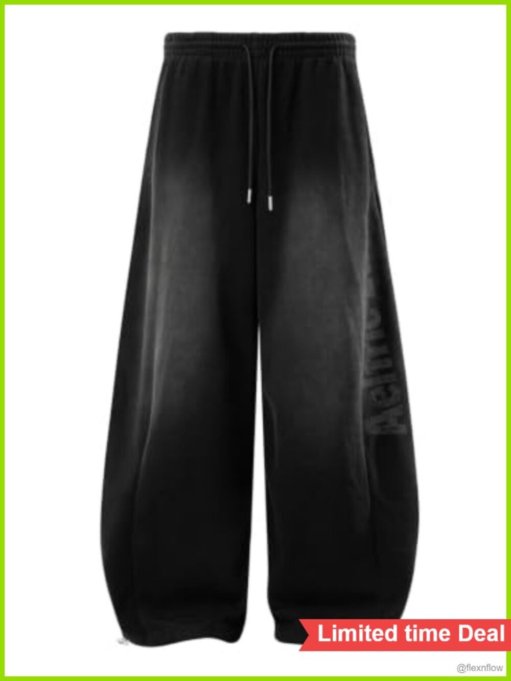 Baggy Barrel Sweatpants Wide Leg Gradient Washed Streetwear Pants with Pockets